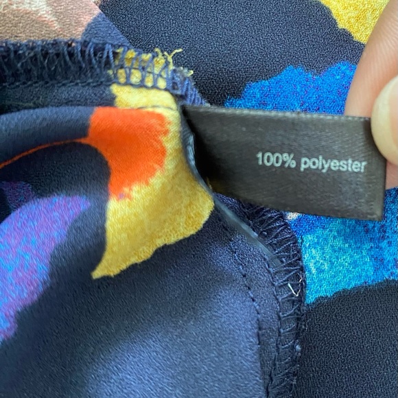 The Limited Blouse Women’s Small Floral Colorful Long Sleeve Shirt  Semi Sheer - Picture 3 of 8